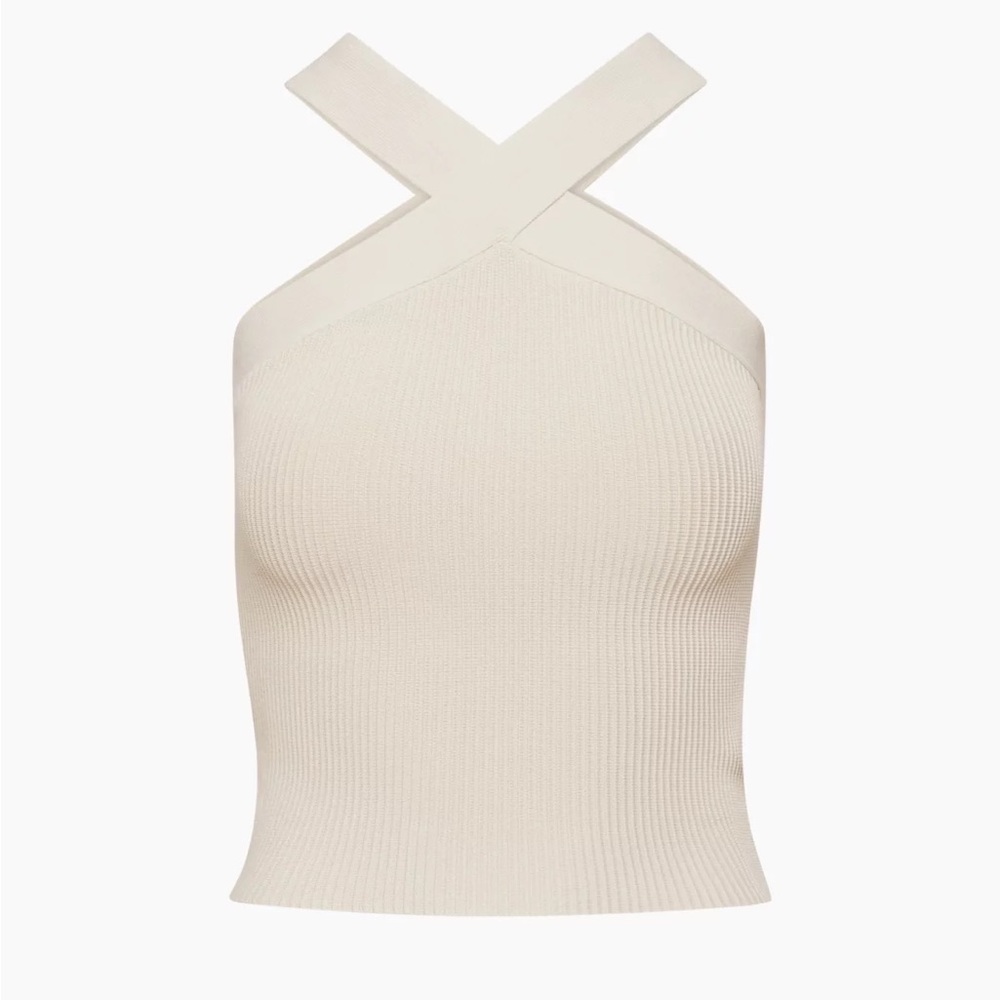 Aritzia Babaton Sculpt Knit Criss Cross Tank